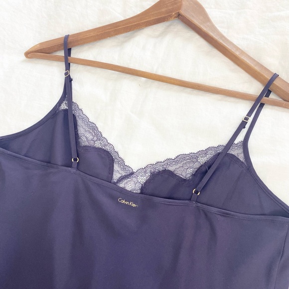 Calvin Klein Flirty Chemise Purple Slip Nighty - Picture 8 of 10